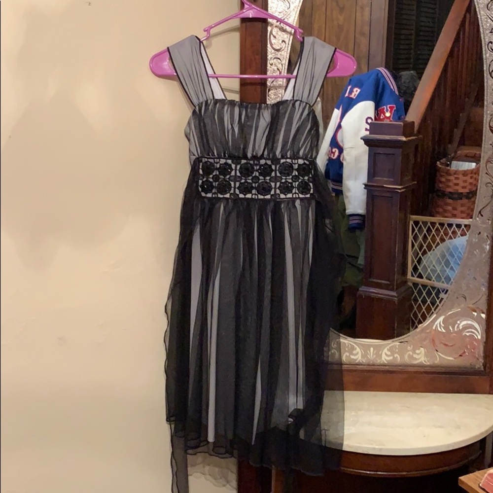 Kids Black and Gray Formal Dress
